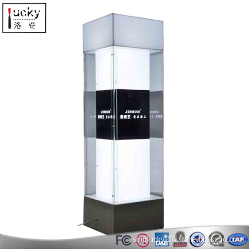 Long Acrylic Display Cabinet exhibition with LED Lighted